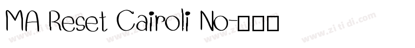 MA Reset Cairoli No字体转换